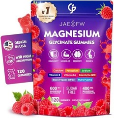 Magnesium Glycinate Gummies 1000mg – High Absorption Magnesium Complex with C…
