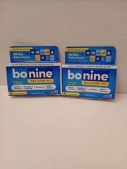 TWO Bonine Motion Sickness Relief 16 Tablets Each 32 Total Raspberry Non-Drowsy