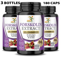 Coleus Forskohlii Forskolin Extract 2000mg 20% Standardized Vegan 180 Capsules