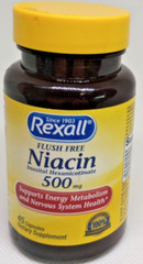 Rexall Niacin Inositol Hexanicotinate 500mg – 45 Capsules – EXP 09/2026