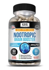 Nootropic Brain Booster 60ct, Healthy Brain Memory Support, Nootropic Supplement