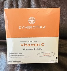 Cymbiotika, Vitamin C, Liposomal Delivery, Citrus Vanilla 30 Pouches, Ex 01/2027