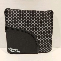 WEIGHT WATCHERS WW Neoprene Zipper Bag Organizer Case Tote: Black & Gray Design