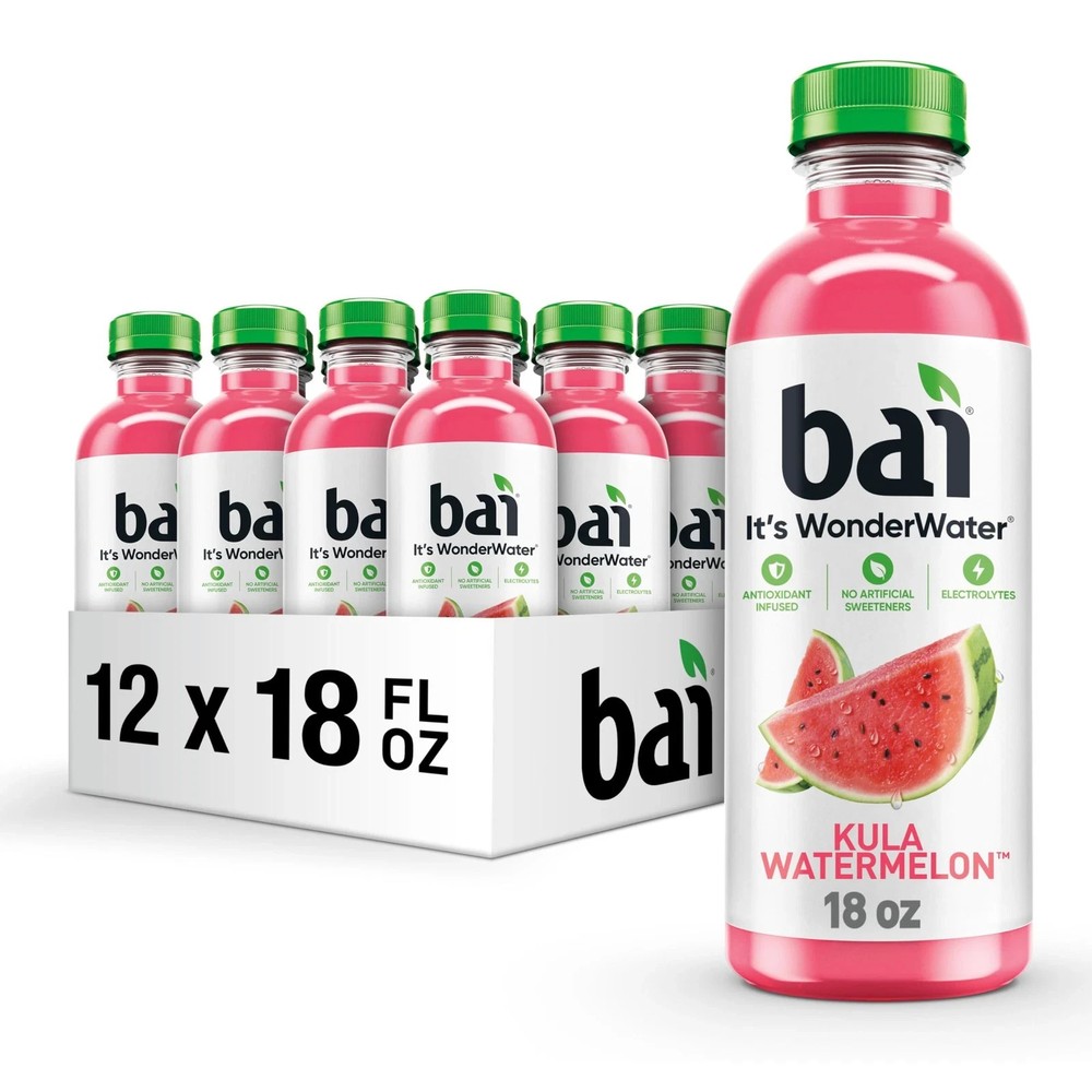 Bai Antioxidant Infused Water Beverage, Kula Watermelon, with Vitamin 12 Pack