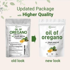 2-in-1 Oil of Oregano & Black Seed Softgels–with Carvacrol for Immune & Wellness