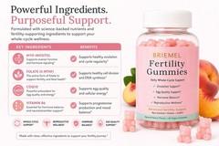 Fertility Gummies Ovulation Egg Quality Hormone Support Peach 60 Gummies