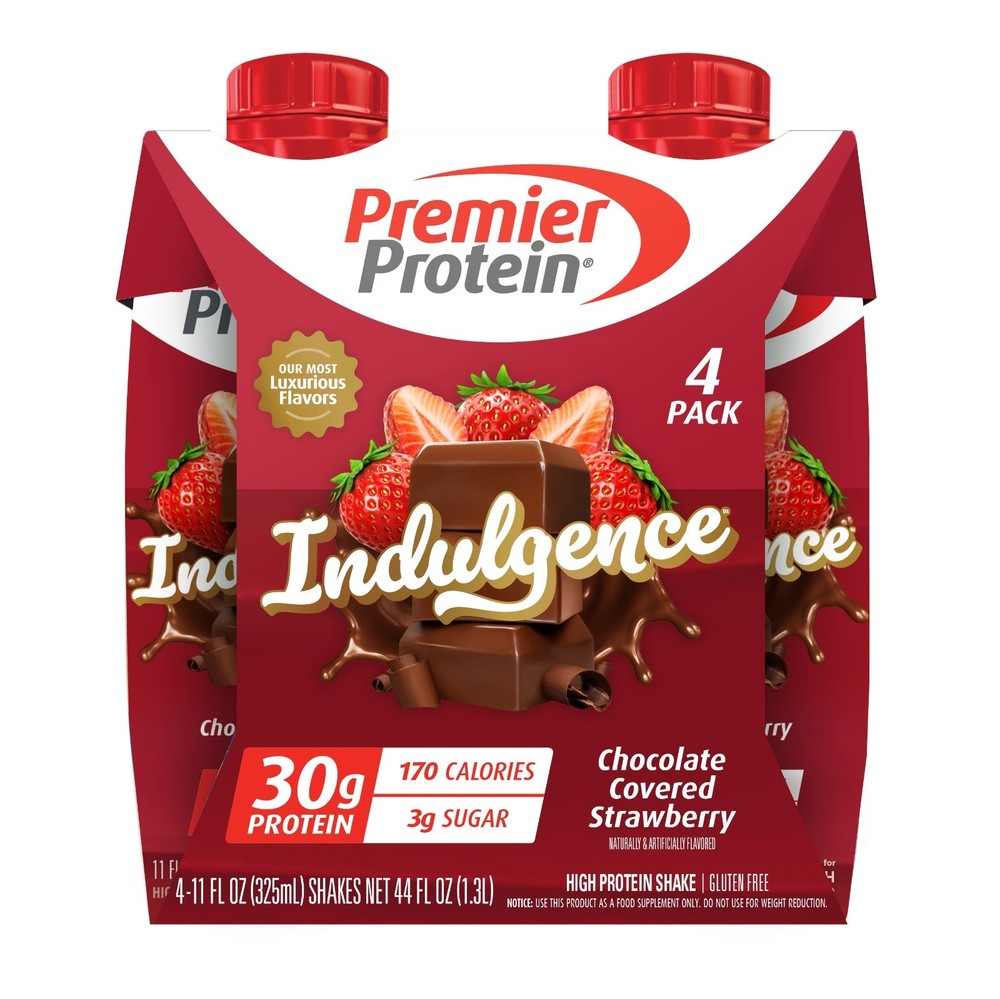 Premier Protein Indulgence 30g Protein Shake – Chocolate Strawberry – 11oz/4pk