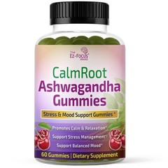 PureAshwa Calm Gummies Ashwagandha Adults Sleep Stress Balance 60 Chews