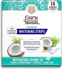 GuruNanda Teeth Whitening Strips-7-Day Treatment w/Non-Slip,Dry Strip Technology