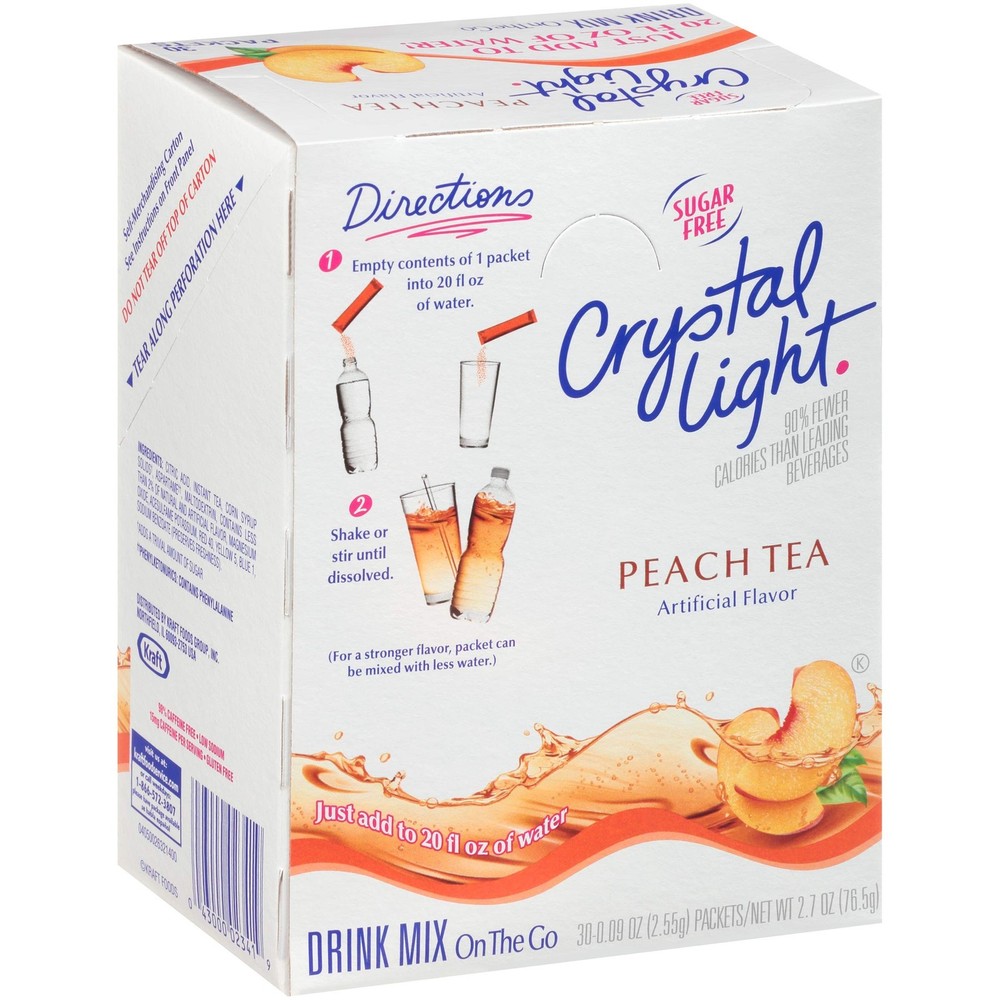 Crystal Light On the Go Single Serve Sugar-Free Peach Tea Mix, 2.7 oz. Packet…