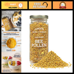 100% Pure Bee Pollen Granules 6 oz – Raw Natural Energy Boost, Immunity Support,