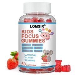 Kids Focus Gummies – Magnesium Glycinate,Focus, Attention & Calm – 60 Gummies