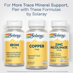 SOLARAY Copper Supplements – with 100 Count (Pack of 1), No Color