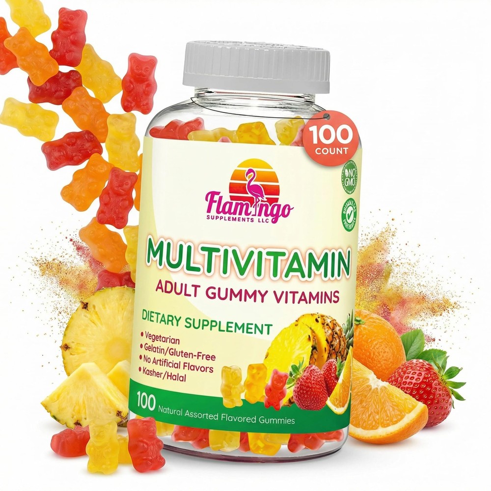 Flamingo Supplements Multivitamin Gummies | Vegan 1 Count (Pack of 1)