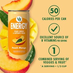 Energy Peach Mango & Orange Pineapple Variety Pack — 24 Cans, 8 oz