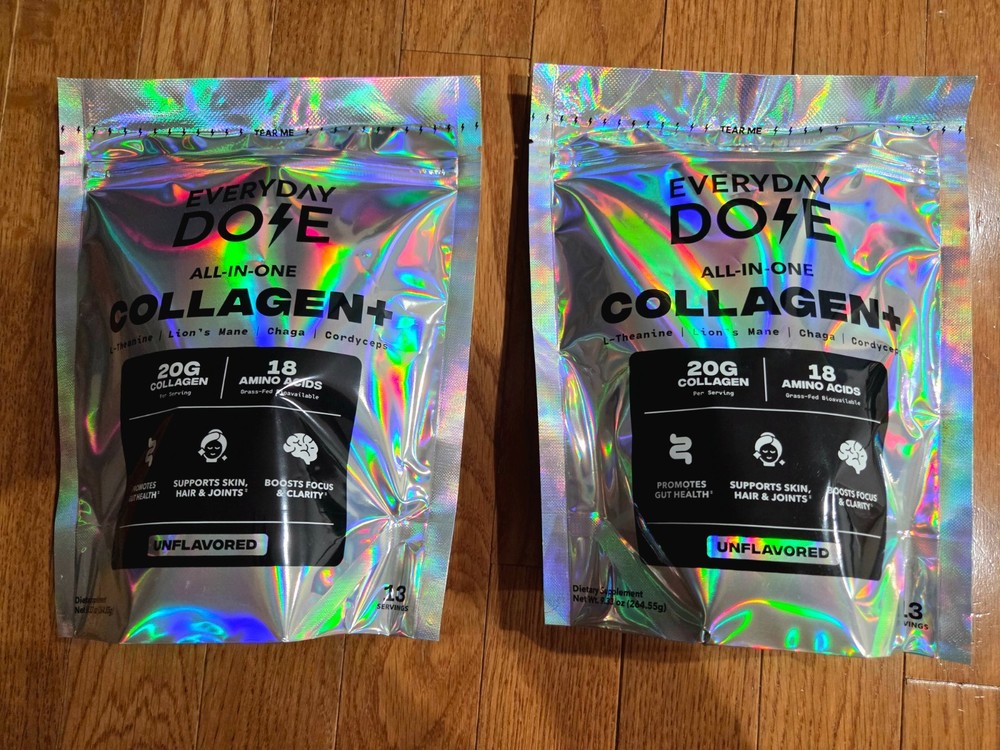 EVERYDAY DOSE ALL IN ONE COLLAGEN+ UNFLAVORED 9.33 OZ – Two (2) Bags