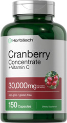 Cranberry Pills | 150 Capsules | 30,000 mg + Vitamin C | by Horbaach