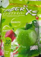 2x MIKEO Fiber XS Green Apple 30 Sachets Prebiotic + Probiotic Sugar Free Detox