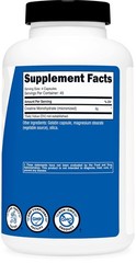 Nutricost Creatine Monohydrate 3000mg 750mg Capsules 180 Count Supplement