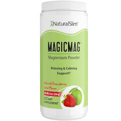 NaturalSlim MagicMag Magnesium Citrate Powder, Strawberry Lime, 8oz