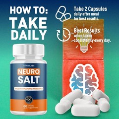 (5 Pack) Neuro Salt Nootropic All Natural Brain Supplement NeuroSalt 300 Capsule
