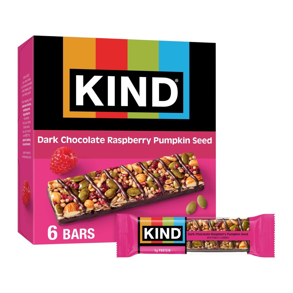 KIND Healthy Snacks Bars, Dark Chocolate Raspberry 1 Count (Pack of 6)