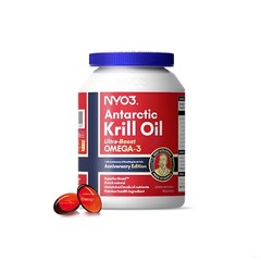 NYO3 Krill Oil Omega 3 Supplement 1000mg 90 Softgels EPA DHA, Pure Antarctic…