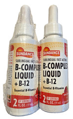 Sundance B COMPLEX Liquid + B12 1200 mcg 2oz Natural Berry Flavor (2 pk) 6/2027