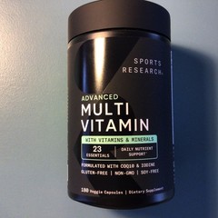 Sports Research Advanced Multi Vitamin 180 Veggie Capsules EXP 10/2027