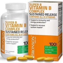 Bronson Super B Vitamin B Complex Sustained Slow Release (Vitamin B1, B2, B3,