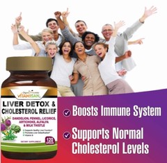 360 Capsules liver clean and detox 120 each chardon de marie Cardo Mariano