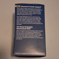 Super Beta Prostate Advanced Prostate Health Saw Palmetto 120 Caplets Smaller