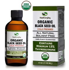 Black Seed Oil – 100% Pure Organic COLD PRESSED Cumin Nigella Sativa Unrefined