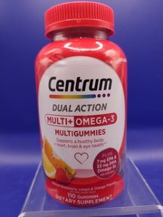 Centrum MultiGummies Multi+ Omega-3 Dual Action 110 Count Gummies Exp 07/26