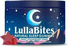 LullaBites Natural Sleep Gummies – Sweet Strawberry Stars, Melatonin-Free