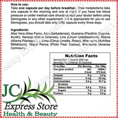 2 BOXES DEMOGRASS PLUS WEIGHT LOSS SUPPLEMENTS 60 CAPSULES TOTAL 100% ORIGINAL