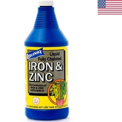 Fully Chelated Iron Zinc Solution (32 oz) to Combat Chlorosis Effectively