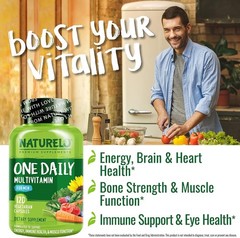 Men’s Energy & Immune Support – 120 Multivitamin Capsules with Whole Foods