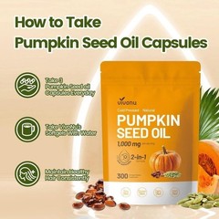 Pumpkin Seed Oil Saw Palmetto 1000mg Softgels Natural Prostate Support Free ship