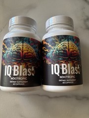 (2) IQ Blast Pro Nootropic Cognitive Health Supplement 60 Capsules w/ Bacopa