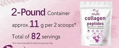 Hydrolyzed I,II,III,V,X Peptide Type Protein Multi Collagen Peptides Powder 2 lb