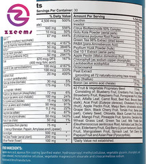 Adult Multivitamin for Women & Men, Energy & Immune Support from 42 Fruits & Veg