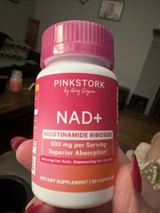 Pink Stork 500 mg NAD+ Supplement for Women Aging Support 30 Serv EXP 03/28