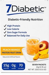 Diabetic-Firendly Protein Fruit Drink Mix No Sugar 15g Protein Peach Mango
