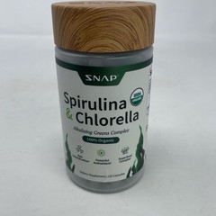 Organic Spirulina & Chlorella Capsules 240ct – 2 Pack – Superfood Detox Aid