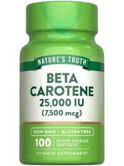 Nature’s Truth Beta Carotene 25000 IU Softgels | 100 100 Count (Pack of 1)