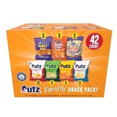 Variety Snack Pack – Crunchy Potato Chips, Cheese Curls, Popcorn & Party Mix – 4