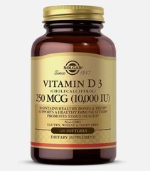 Solgar Vitamin D3 Cholecalciferol 250 mcg 10000 IU 120 Softgels
