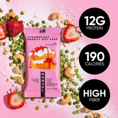 TRUBAR Vegan Protein Bar, Strawberry Shorty Got Cake, 1 Count (Pack of 12)