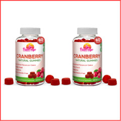 2 Pack CRANBERRY GUMMIES or Urinary Tract Health 60ct FLAMINGO SUPPLEMENTS